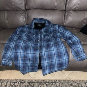 Oversized Button up style Jacket . Side & Chest Pockets.